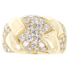 Vintage Van Cleef & Arpels Diamond and Gold Design Ring, 18K