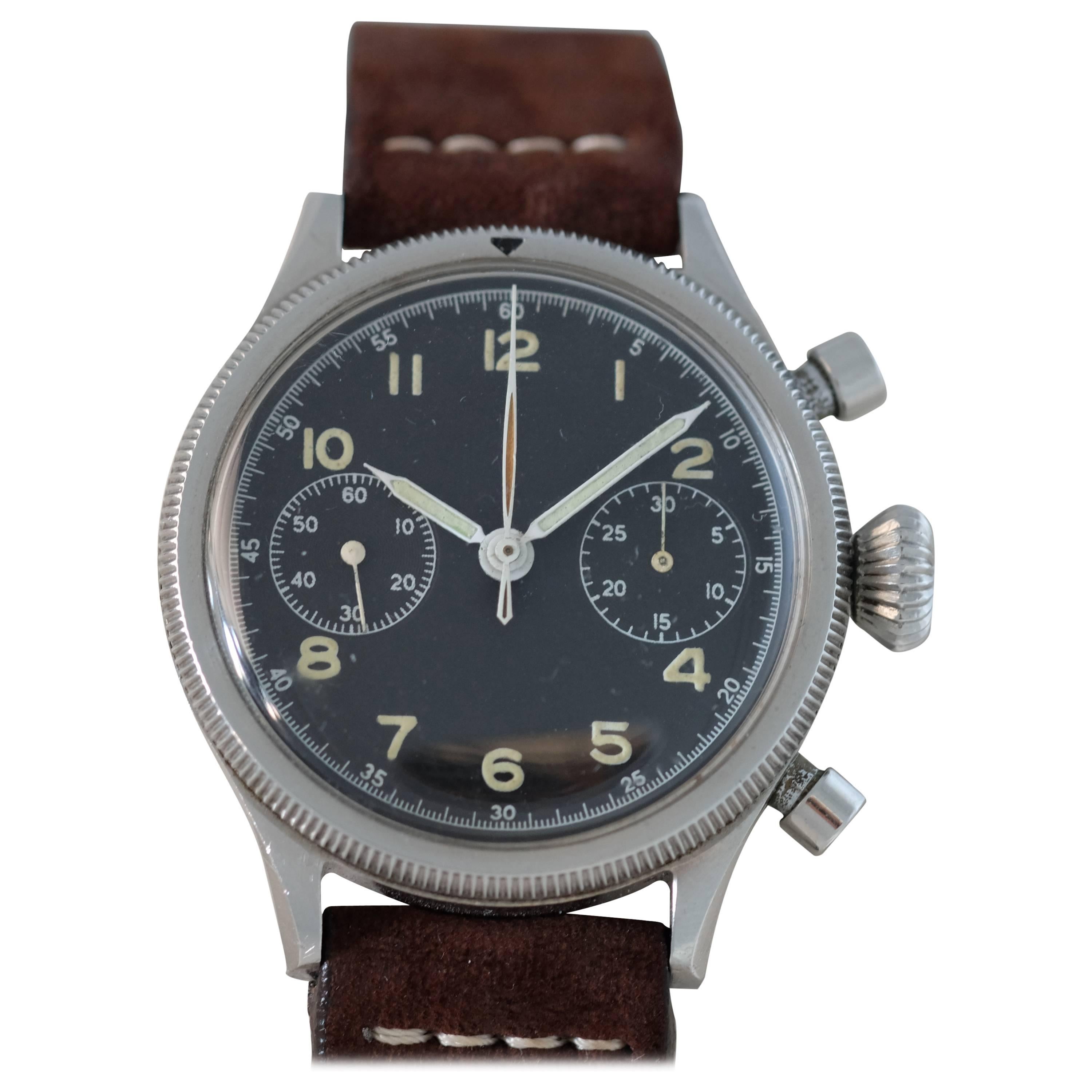 Breguet Stainless Steel Type 20 French Military Chronograph Wristwatch