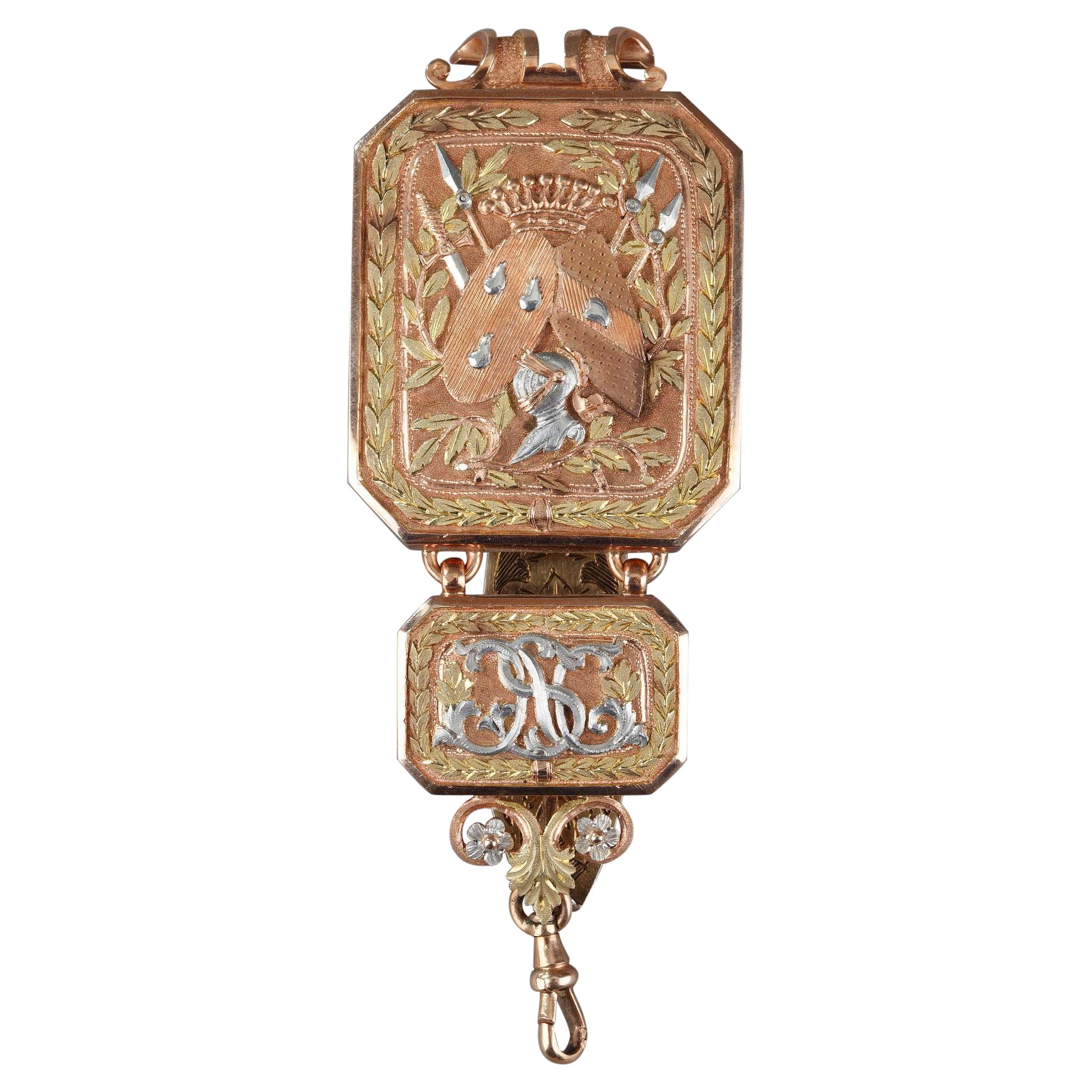 Chatelaine in Gold, Mid-19th Century For Sale