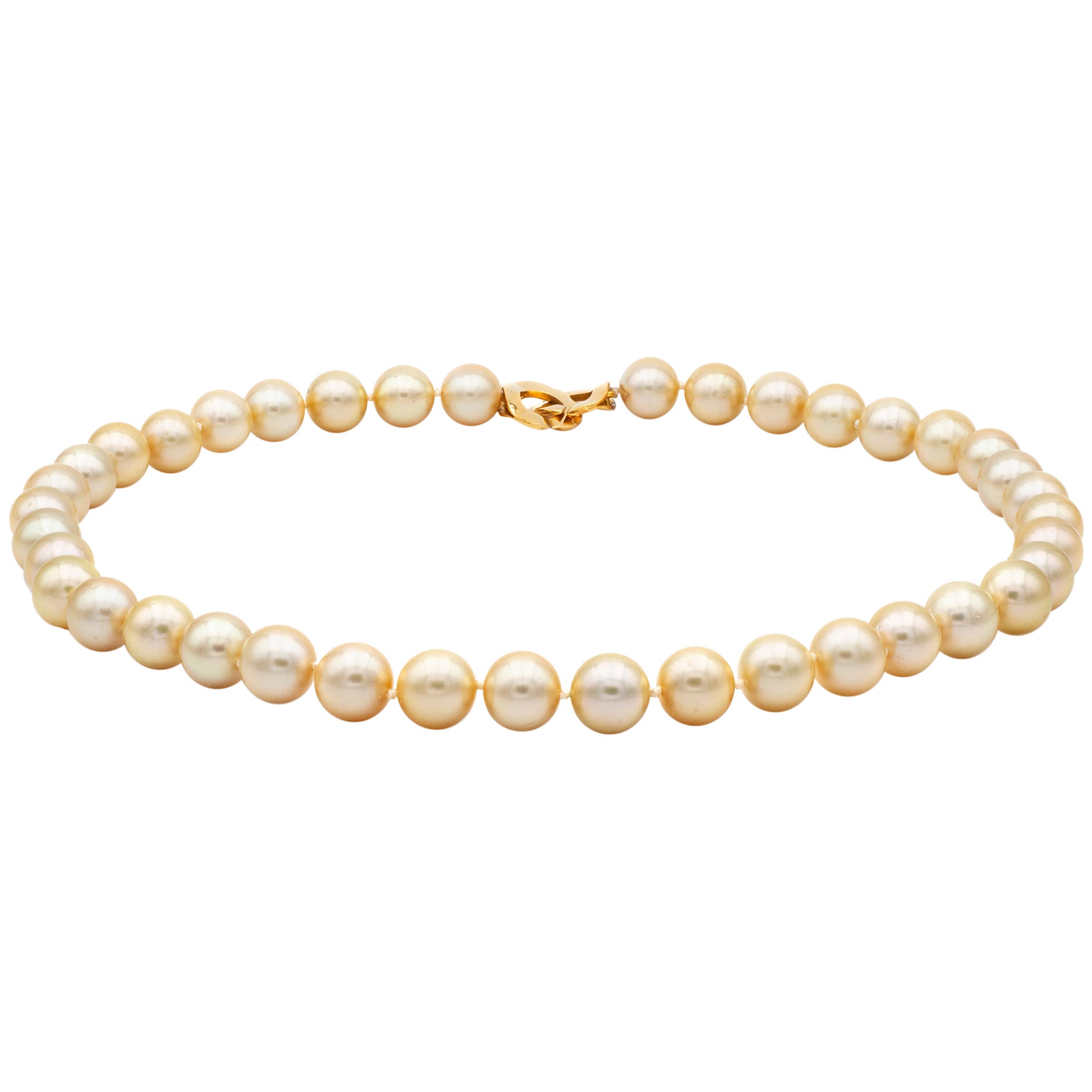 Golden South Sea Pearl and Gold Necklace at 1stDibs