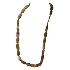 Add Extra Photo from OKL Long Banded Agate Bead Necklace