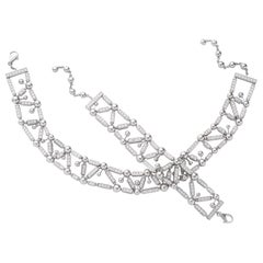 Bvlgari Fireworks Collection Diamond Choker Necklace and Bracelet in 18kw Gold