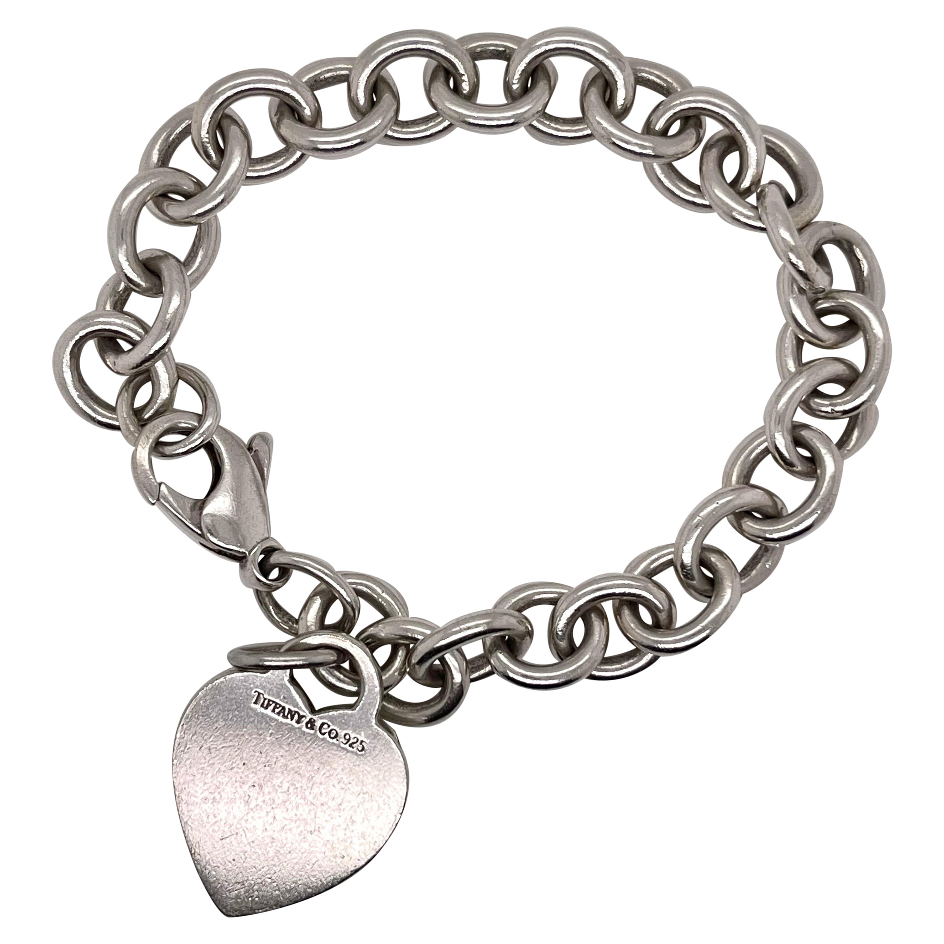 Tiffany and Co. Sterling Silver Heart Bracelet For Sale at 1stDibs ...