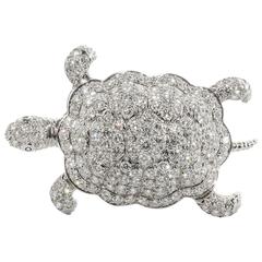 Tiffany & Co. Diamond platinum Turtle Brooch