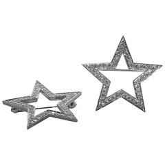 Tiffany & Co. Pair of Diamond Star Pins