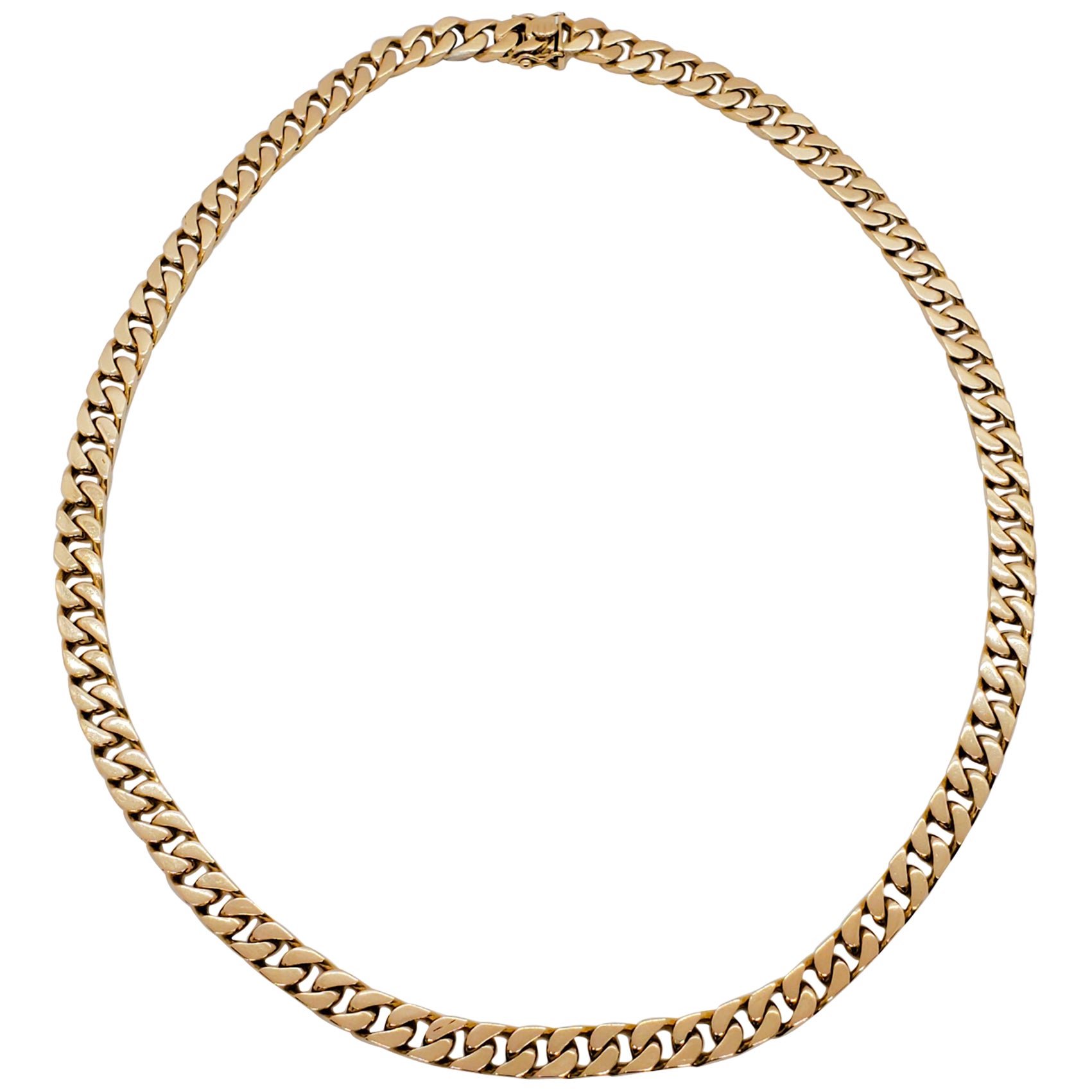 14 Karat Yellow Gold Graduated Rope Chain For Sale at 1stDibs