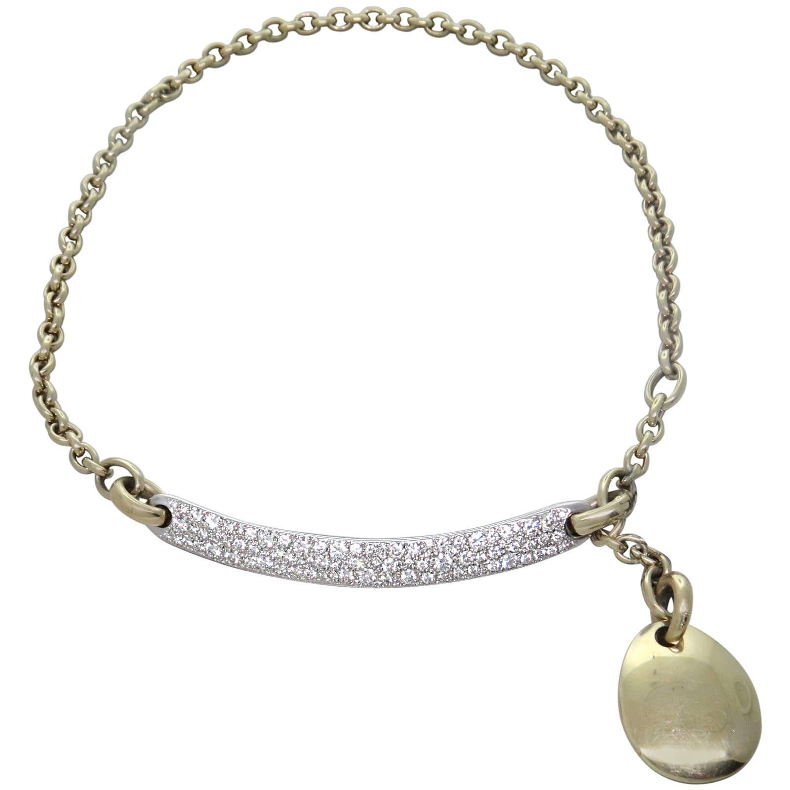 Impressive Pomellato Diamond Gold Charm Necklace