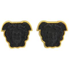 Elizabeth Locke Large Gold Venetian Glass Earrings 7