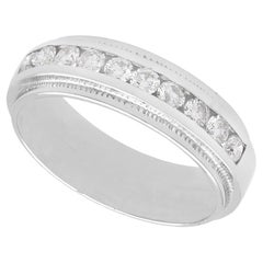 Vintage 1.10 Carat Diamond White Gold Half Eternity Ring