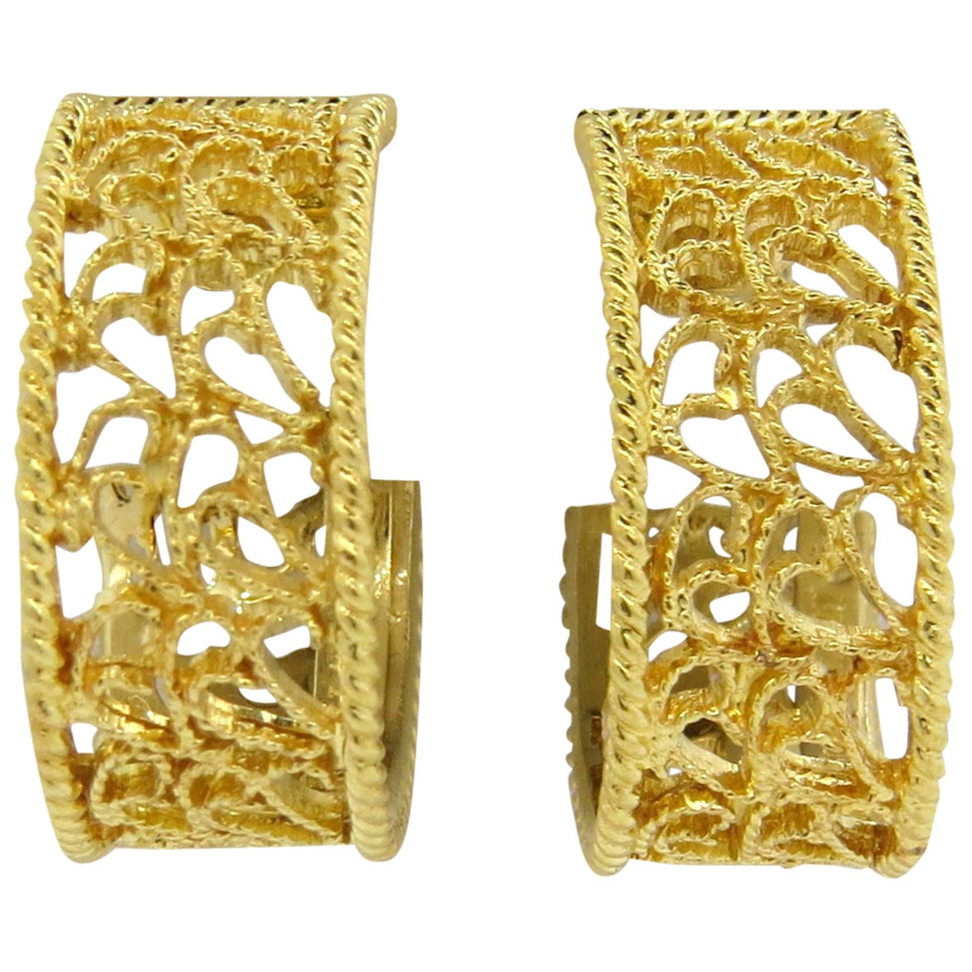 Buccellati Filidoro Gold Hoop Earrings 