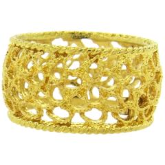 Buccellati Filidoro Gold Wide Band Ring 