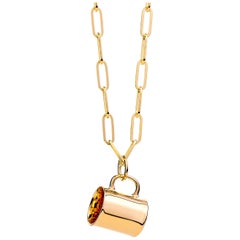 Syna Yellow Gold Coffee Mug Pendant