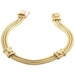 Vintage SeidenGang Yellow Gold Diamond Bracelet