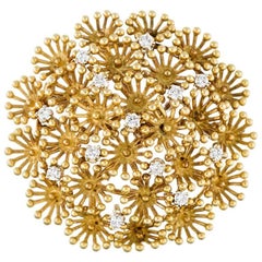 Cartier Diamond and Yellow Gold Brooch