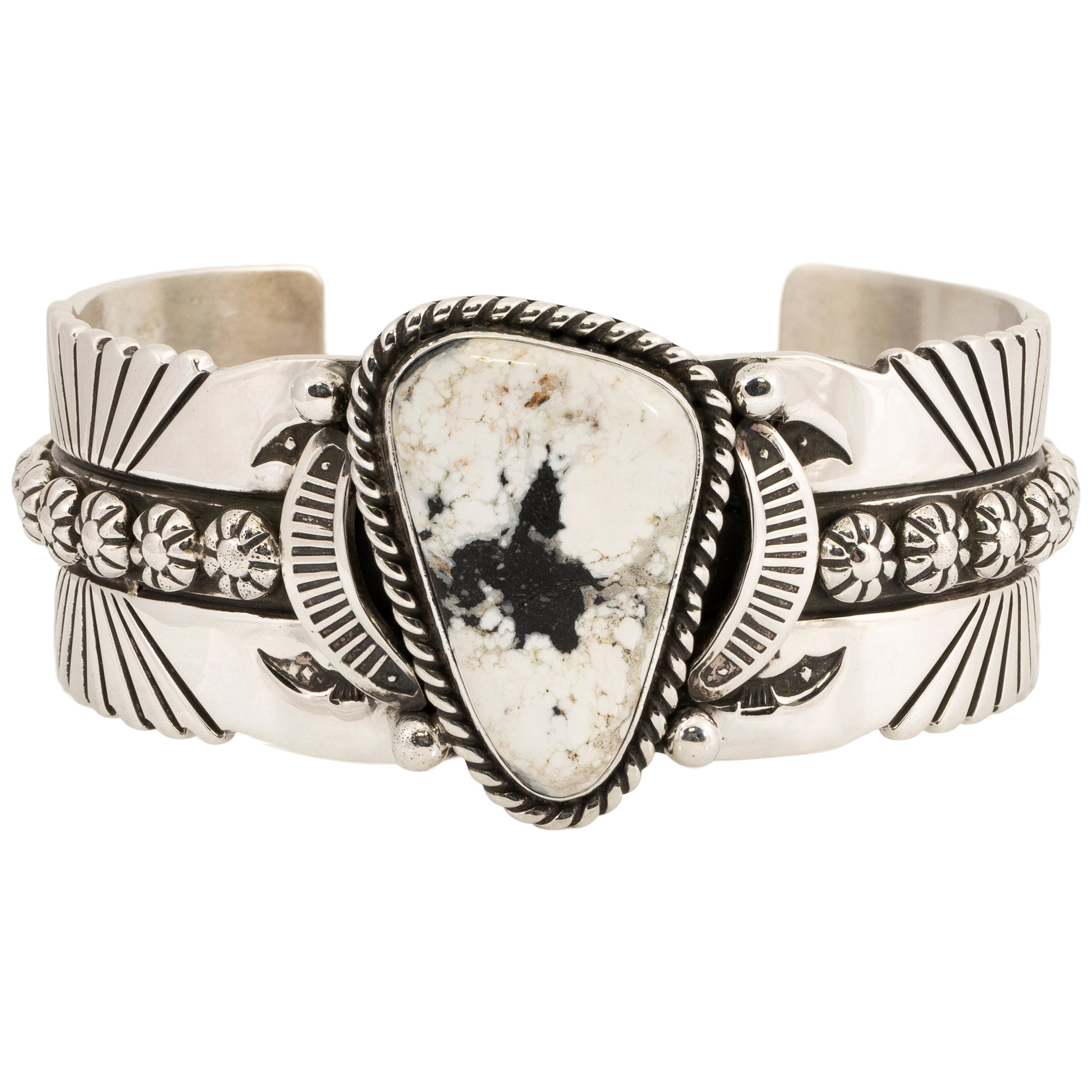White buffalo turquoise cuff bracelet Clearance