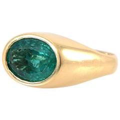1940s Emerald and Gold Ring