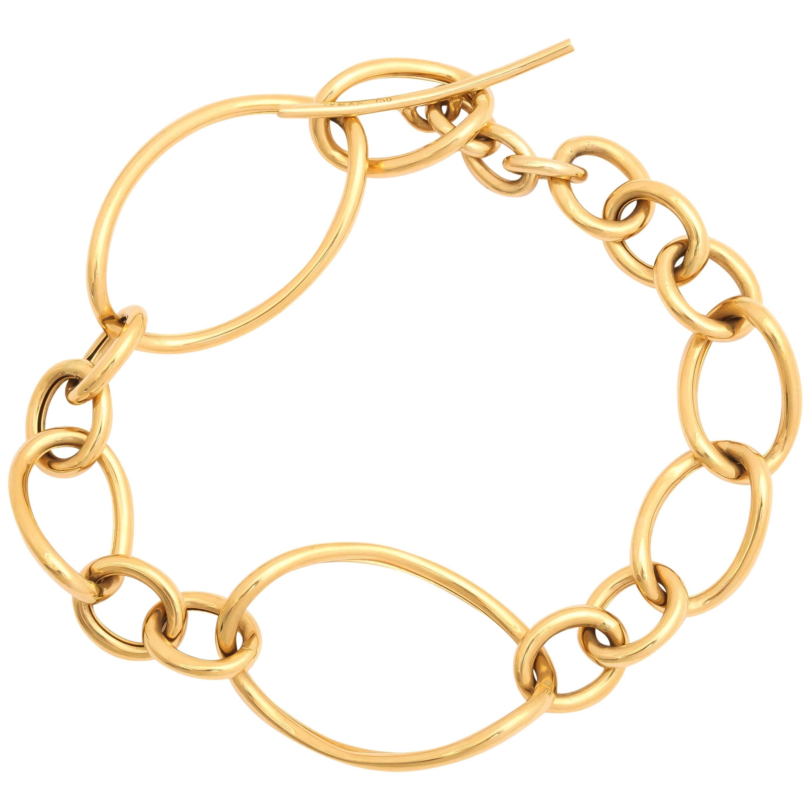 Faraone Mennella Stella Gold Link Bracelet For Sale