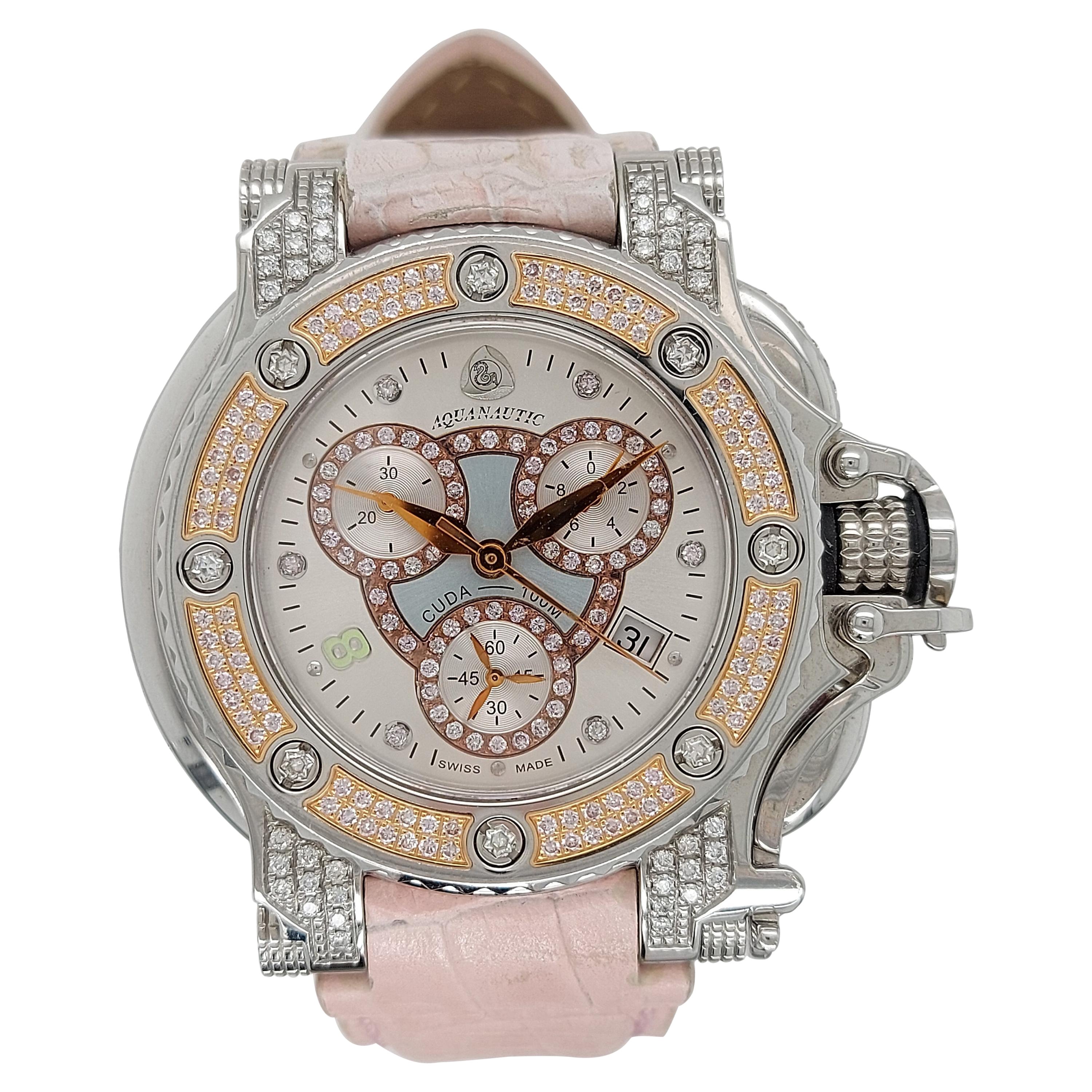 Aquanautic Princess Cuda Wristwatch, Limited Edition Pink Diamonds, Quartz