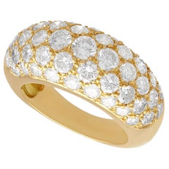 French 2.15 Carat Diamond and Yellow Gold Cocktail Ring