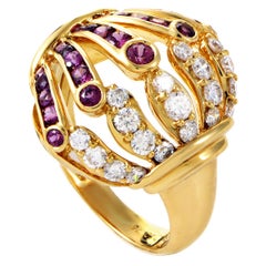 Mouawad Pink Sapphire Diamond Gold Ring