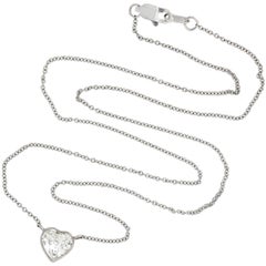 1 Carat Heart-Shaped Diamond Pendant Necklace
