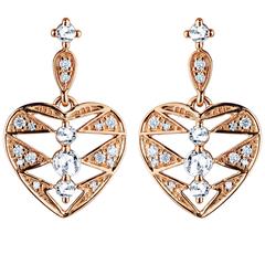 Jade Jagger Heart Diamond Earrings