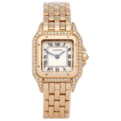 Cartier Panthère 866919 Ladies Yellow Gold Factory Diamonds Watch