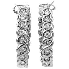 Van Cleef & Arpels Diamond Gold Hoop Earrings 5