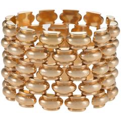 Used “Tank Track” Gold Bracelet