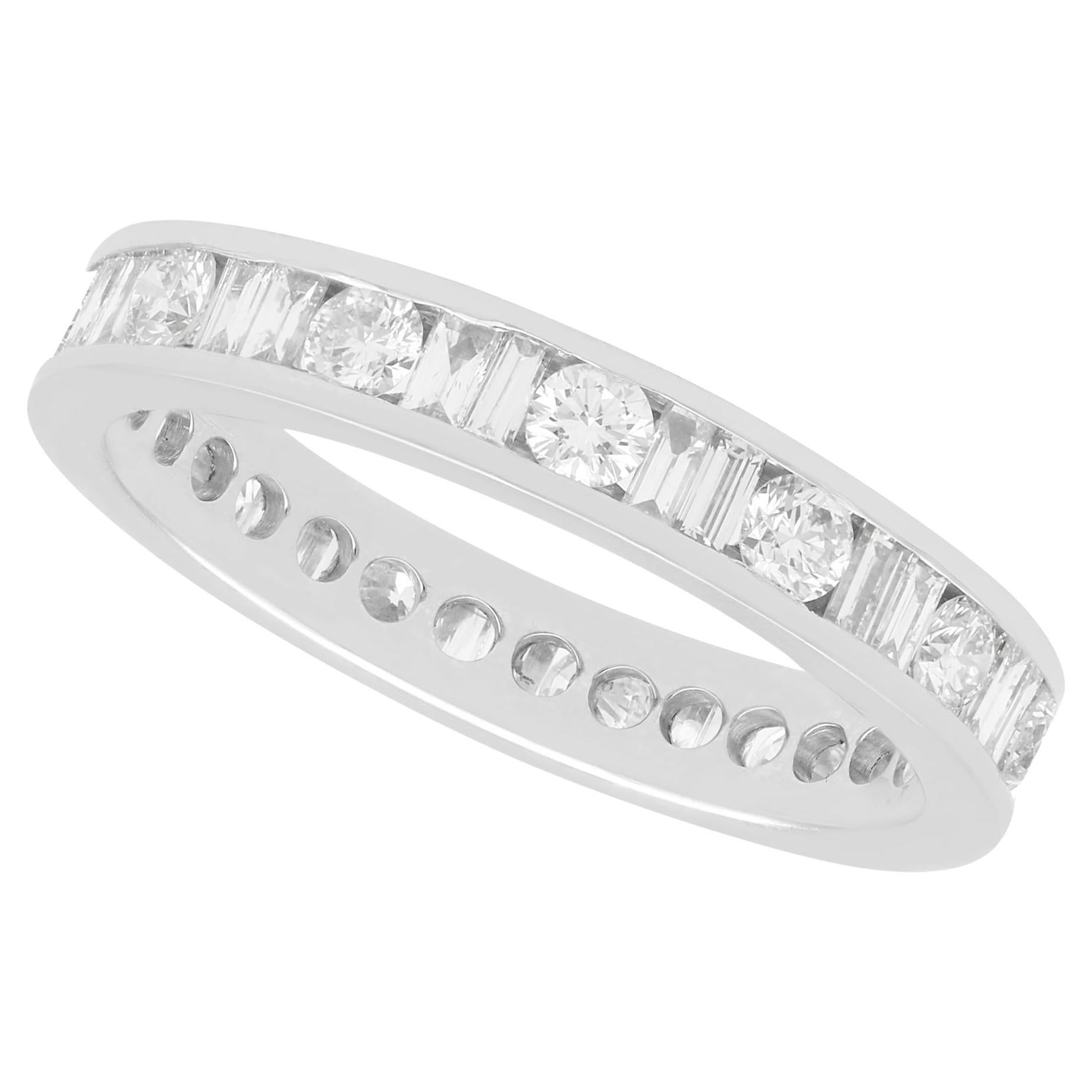 1.92 Carat Diamond and White Gold Full Eternity Ring For Sale