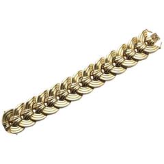  1940s Sterle Paris gold link bracelet