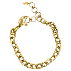 Striking Gold Link Bracelet Set in 20 Karat Yellow Gold