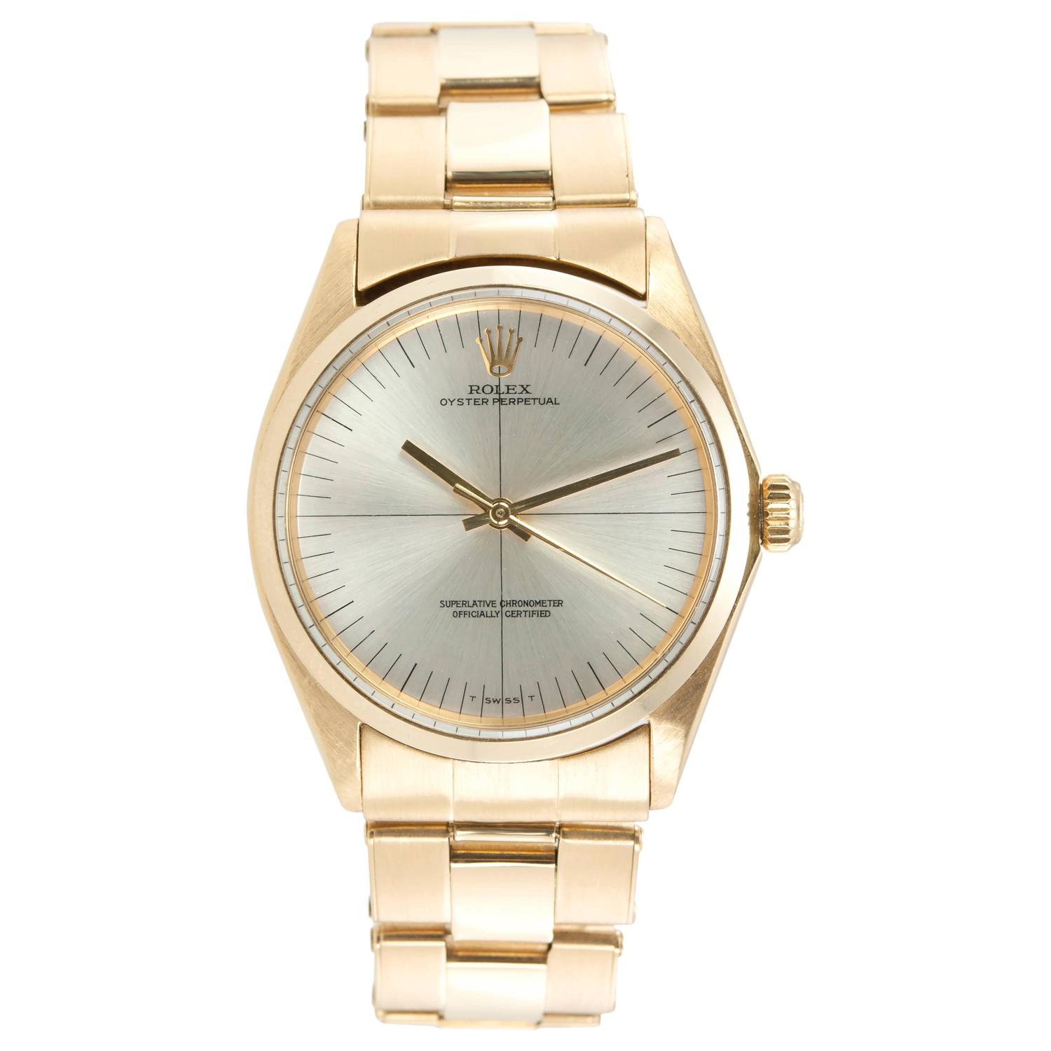Rolex yellow gold Zephyr automatic wristwatch Ref 1008 at 1stdibs
