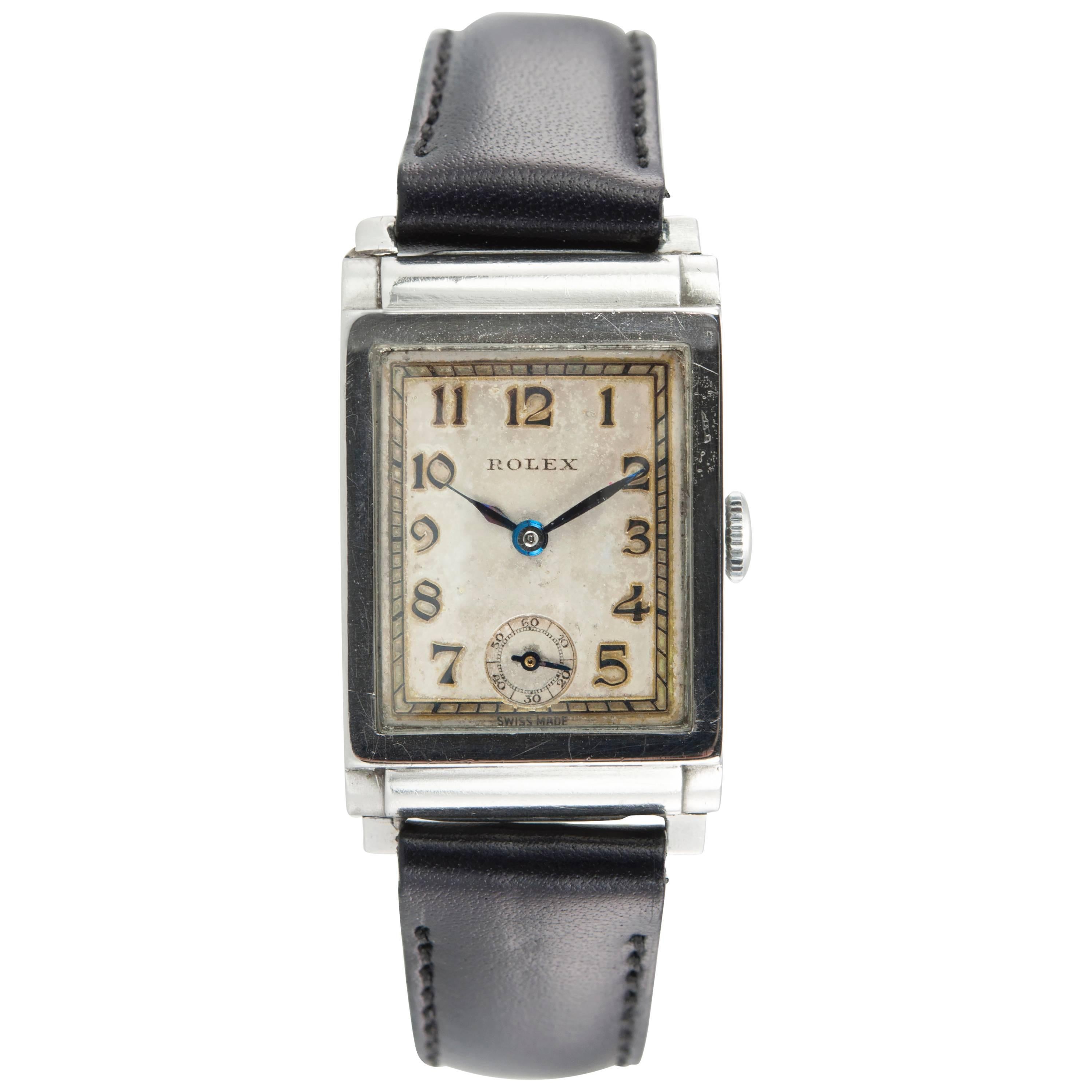 Rolex Steel Dress Wristwatch, Ref 2536, Circa 1928