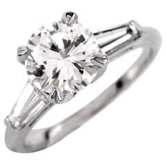 Certified 2.03 Carats Diamond Solitaire Platinum Engagement Ring 2