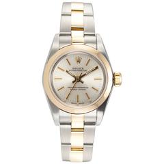 Rolex Lady's stainless steel yellow gold Oyster Perpetual Wristwatch Ref 7618