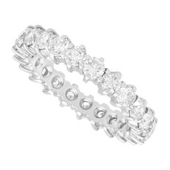 Retro 2.42 Carat Diamond and White Gold Full Eternity Ring