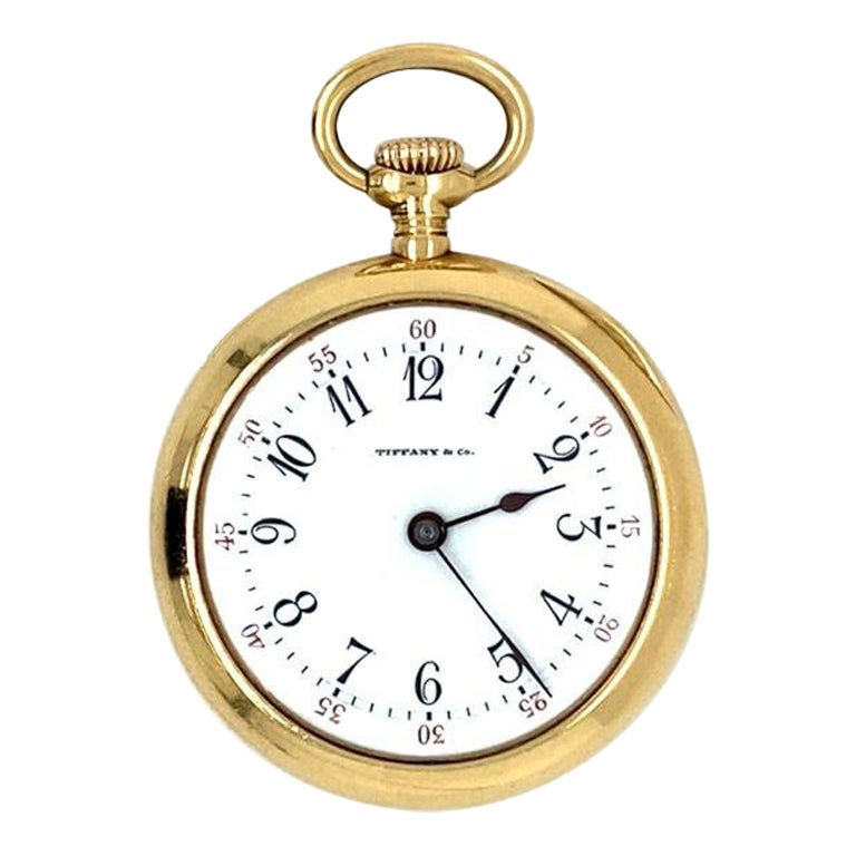 1900 Tiffany and Co. Pocket Watch in 18 Karat Gold For Sale at 1stDibs