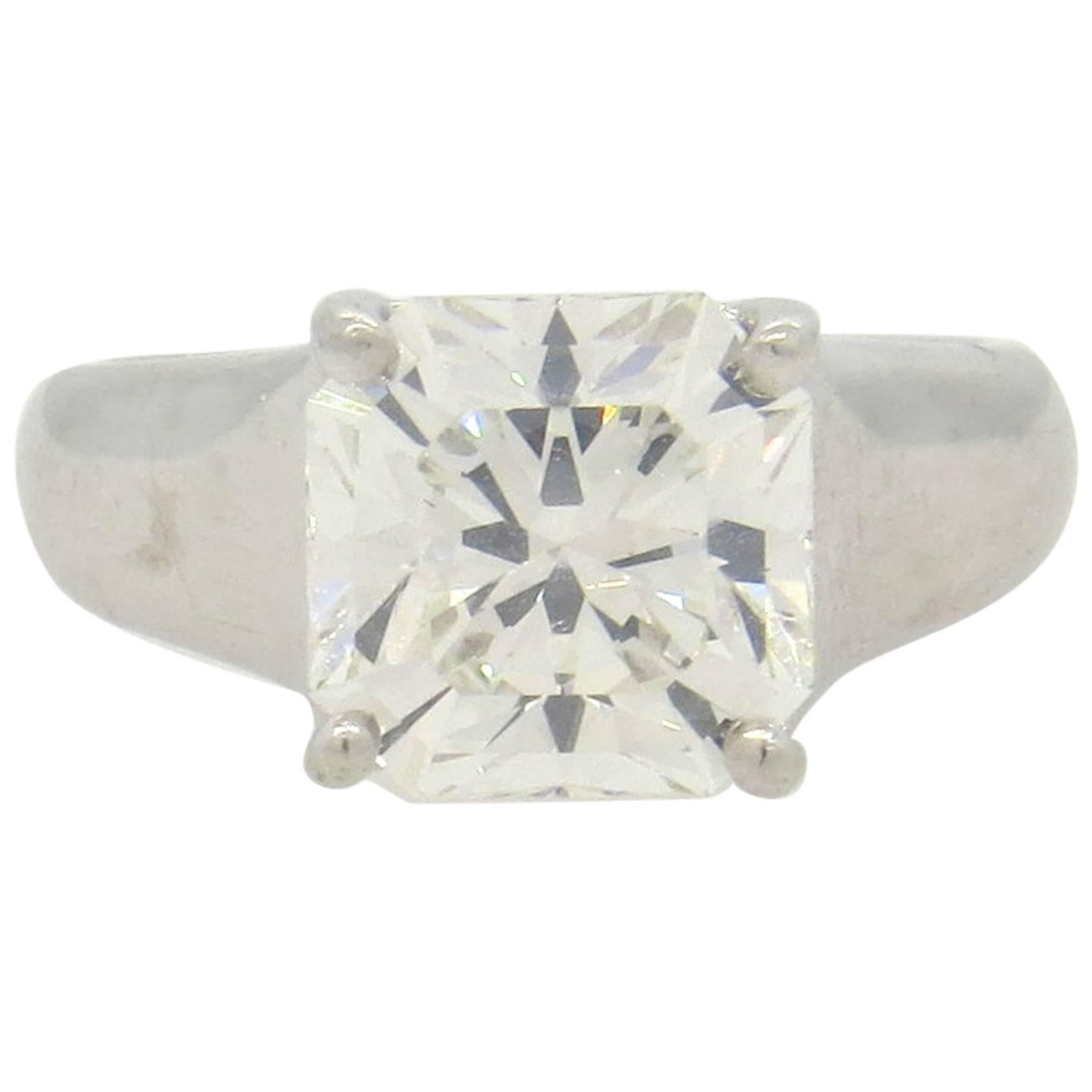Tiffany & Co Lucida Platinum 3.02 Carat Diamond Engagement Ring 