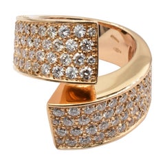 Gilberto Cassola Ring aus Rotgold Contrariè mit Diamanten