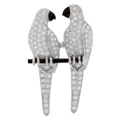 Broche de diamantes Pájaros