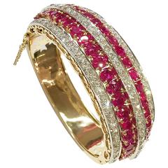 ruby diamond Cuff bracelet 