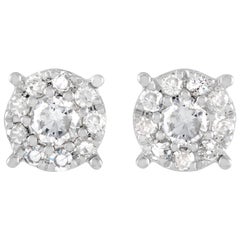 LB Exclusive 14 Karat White Gold 0.32 Carat Diamond Earrings