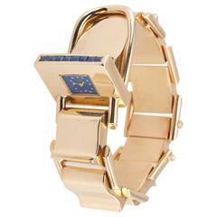 Shreve & Co. yellow Gold sapphire Bracelet wristwatch