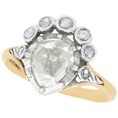 Bague hollandaise en or jaune et diamants 1,59 carat