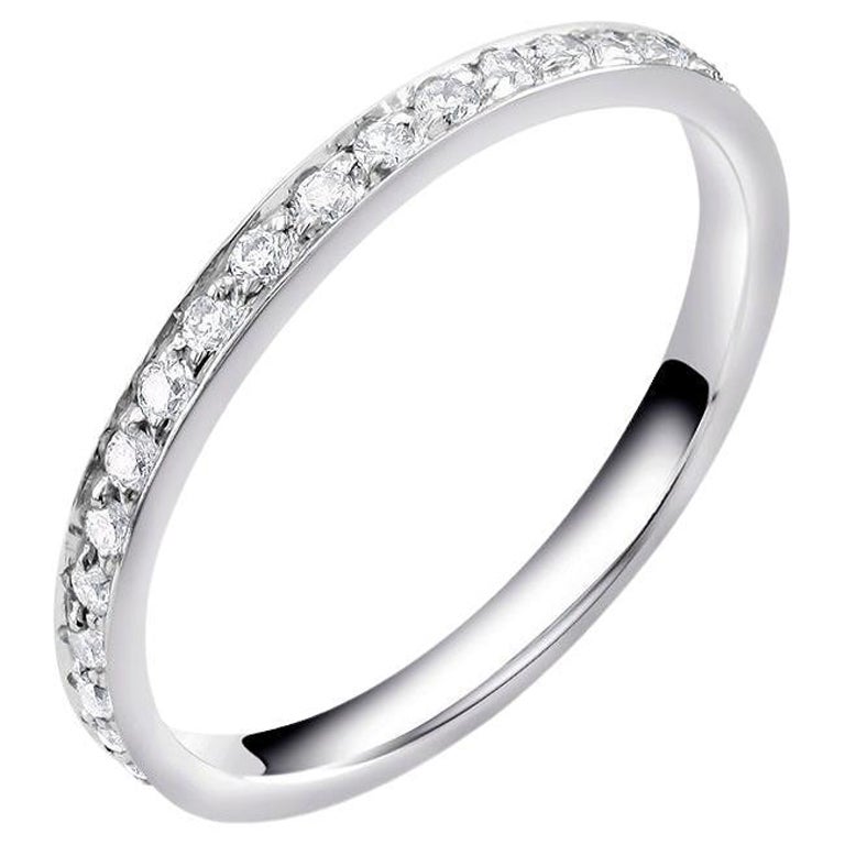 18 Karat Micro Pave Diamond Partial Band Weighting 0.35 Carat