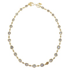 Stunning 6.32 Carat Rose-Cut White Diamond Necklace