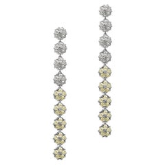 Blossom Gentile Ombre Chandelier Earrings, White and Yellow Gemstones
