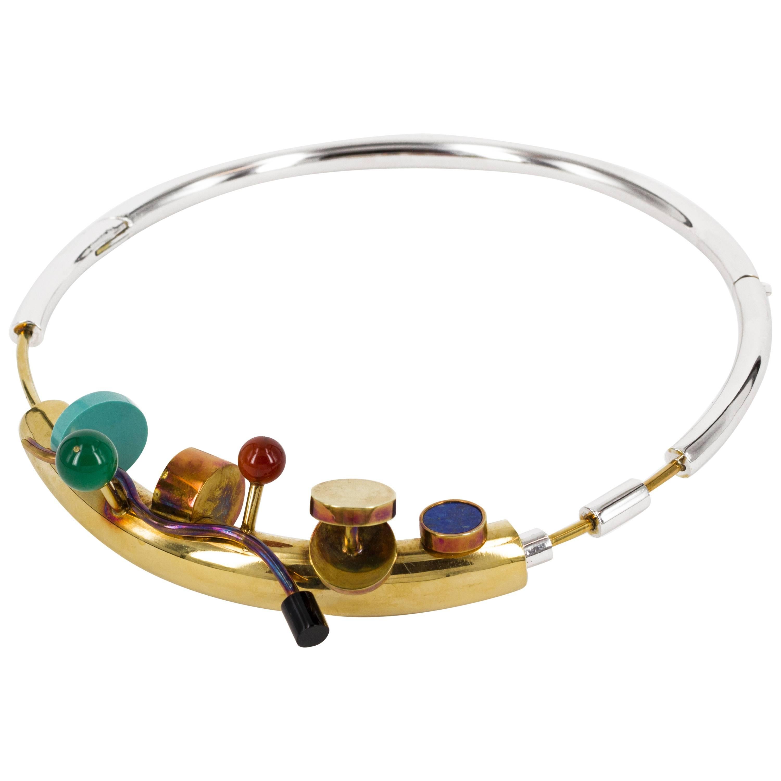 1984 Necklace by Ettore Sottsass for Cleto Munari For Sale