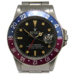 Retro Rolex GMT Ref. 1675 Steel Wrist Watch